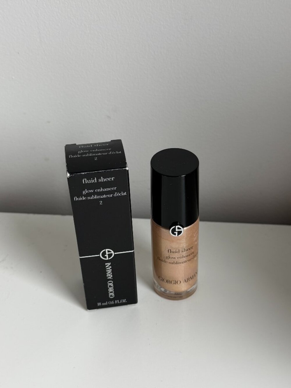NWT Armani Fluid Sheer Glow Enhancer 2 Champagne